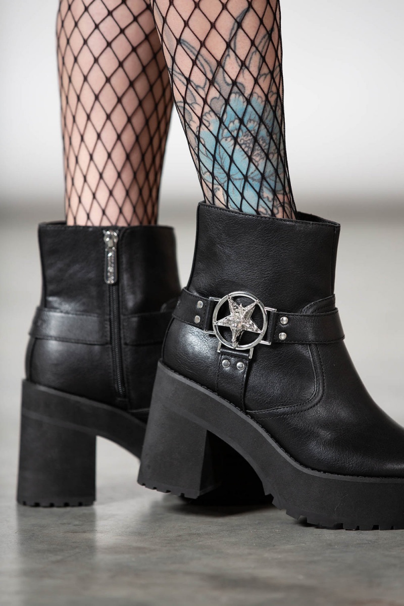 Killstar Hardcore Boots Negros | 45738-BLMU