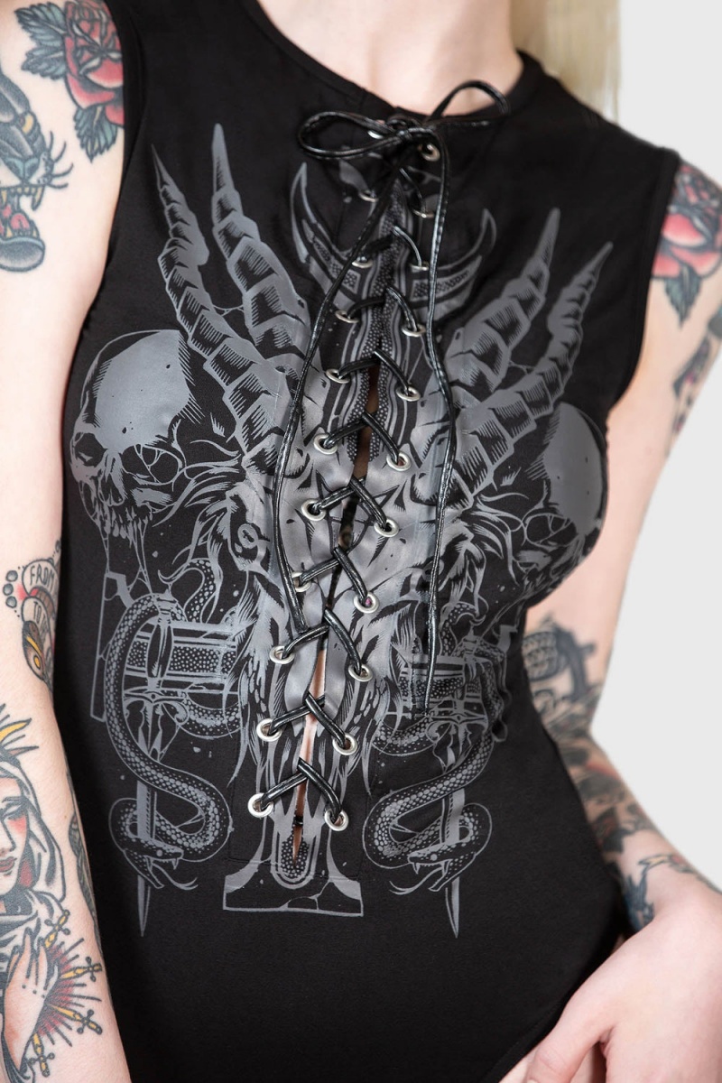 Killstar Hardinn Bodysuit Negros | 75620-VHZM