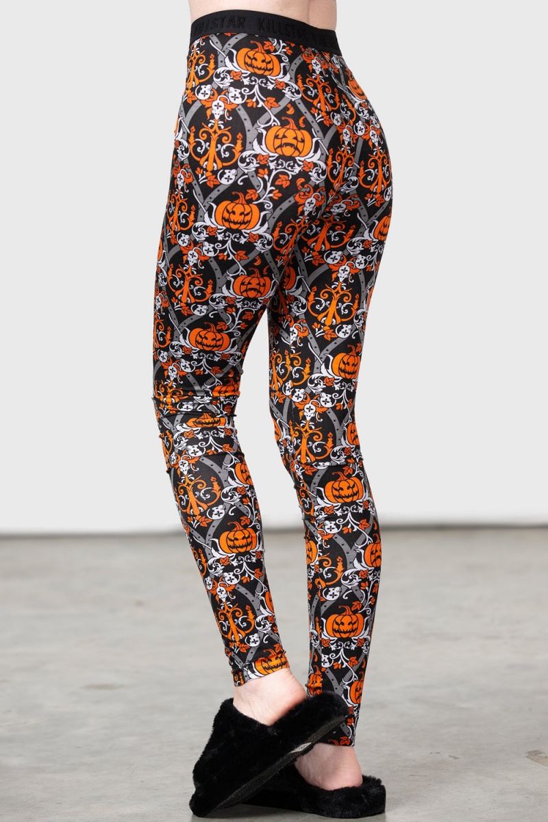 Killstar Haunted Leggings Negros | 67308-RTFP