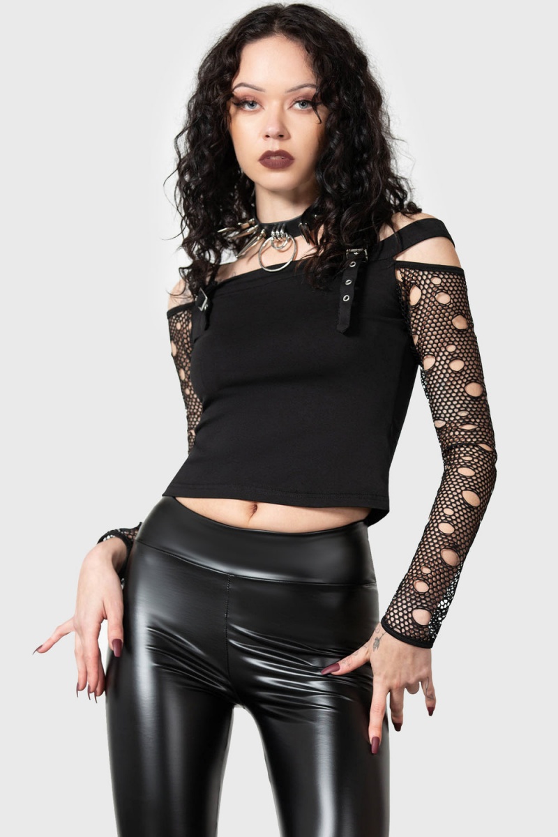 Killstar Haunted Vampiress Leggings Negros | 75610-YXIS