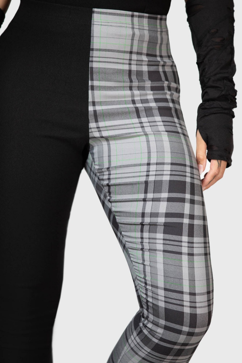 Killstar Heartbreaker Leggings Negros Grises | 05817-RDAW