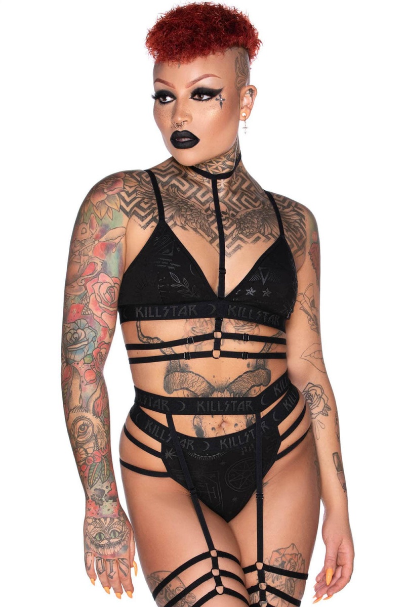 Killstar Hex Club Bralet Negros | 14562-QOWC