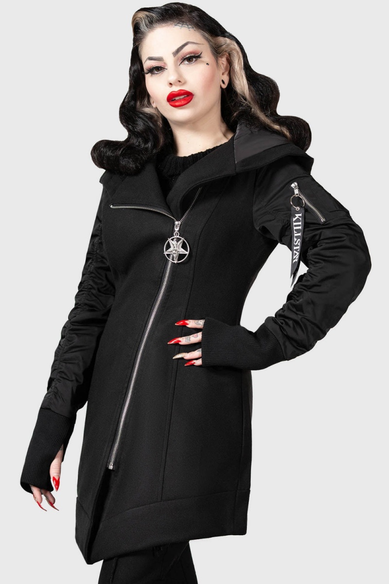 Killstar Hexada Coat Negros | 68491-XFSJ