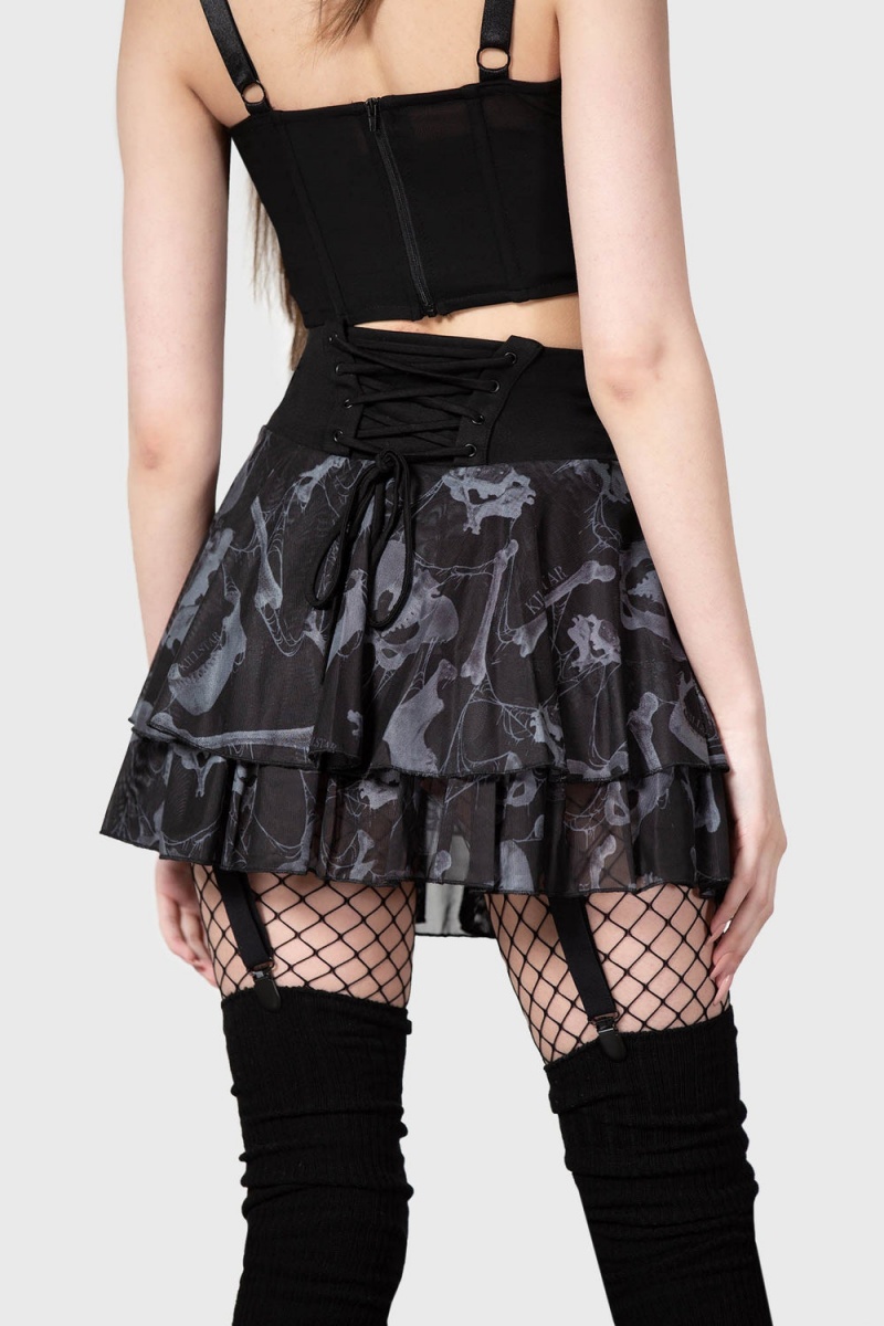 Killstar Hioid Mini Skirt Negros | 04352-UECT