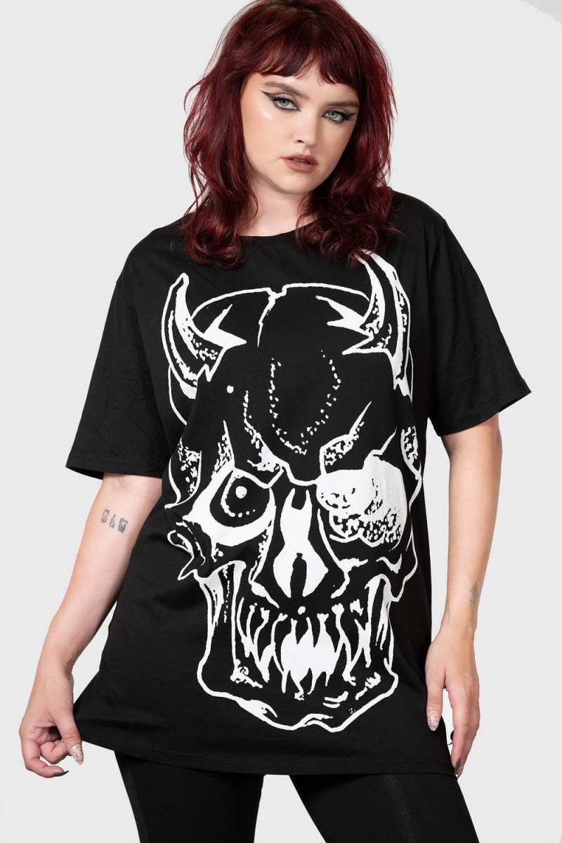 Killstar Hollow Nite T-Shirt Negros | 50724-FLZK