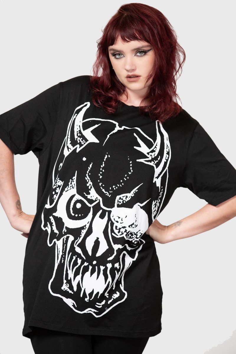 Killstar Hollow Nite T-Shirt Negros | 50724-FLZK
