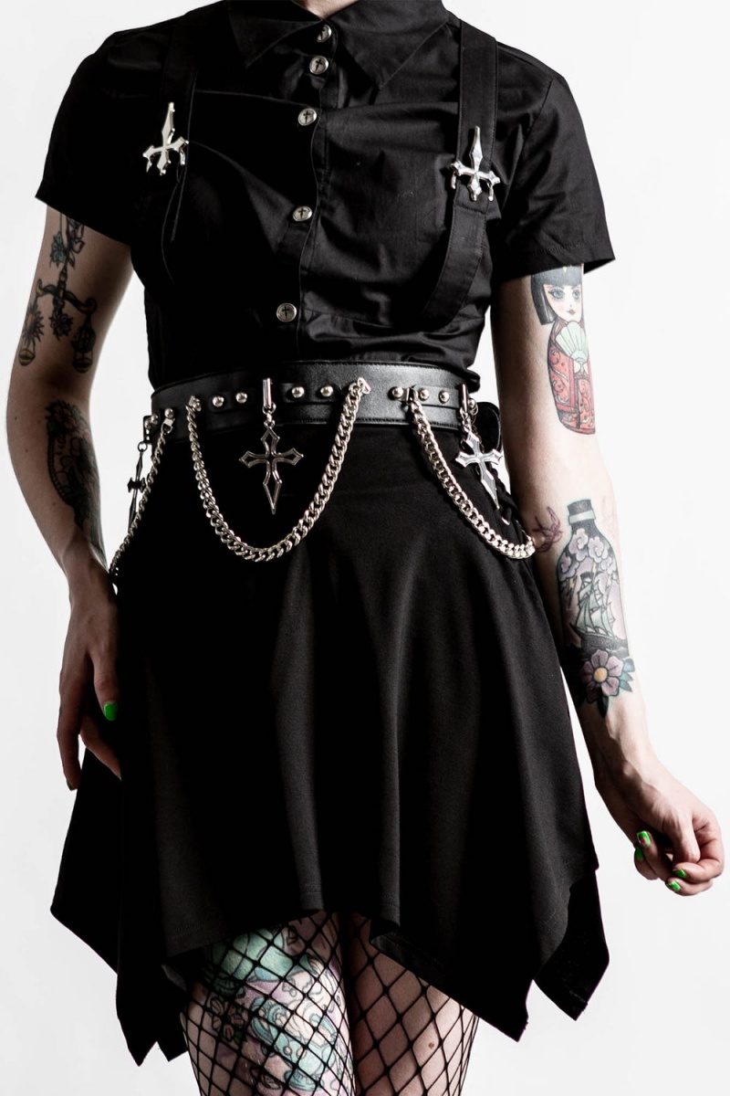 Killstar Hope To Die Cross Belt Negros | 12974-UOCG
