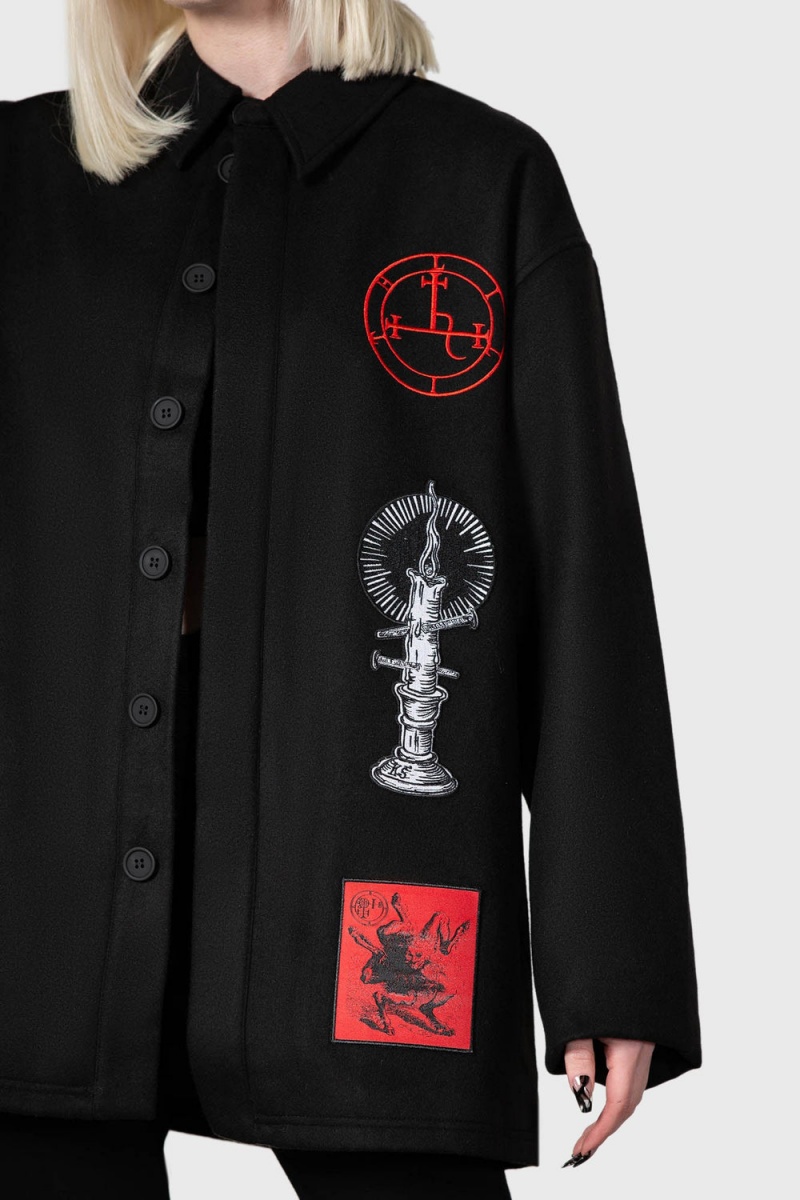Killstar Incendiary Jacket Negros | 62347-SUDA