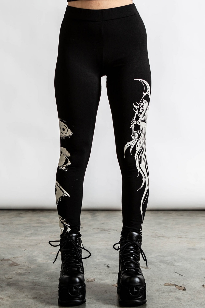 Killstar Insomnia Leggings Negros | 03675-NEXF