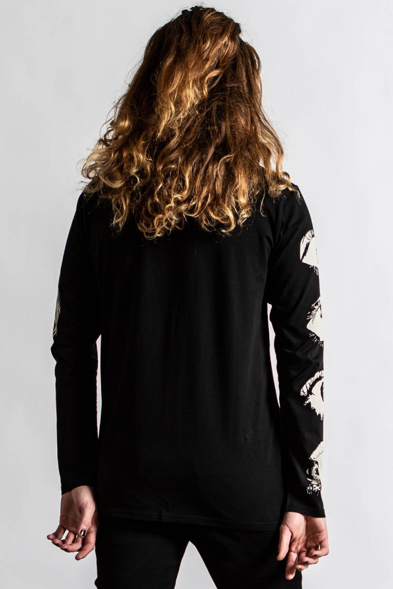Killstar Insomnia Long Sleeve Top Negros | 76341-HKUF