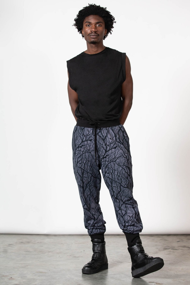 Killstar Into The Woods Joggers Grises | 76532-USDF