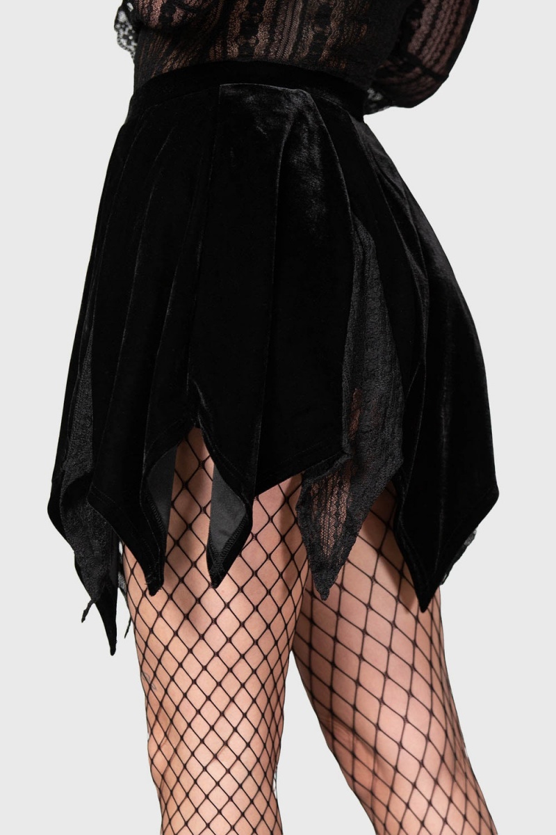 Killstar Josephine's Revenge Mini Skirt Negros | 27094-UPBT