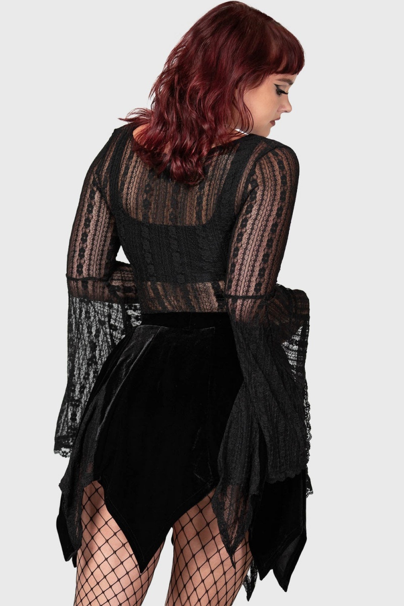 Killstar Josephine's Revenge Mini Skirt Negros | 27094-UPBT