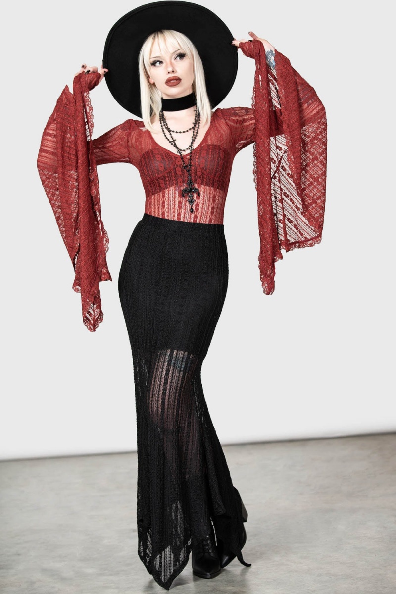 Killstar Juliet's Betrayal Maxi Skirt [B] Negros | 95421-LFNM