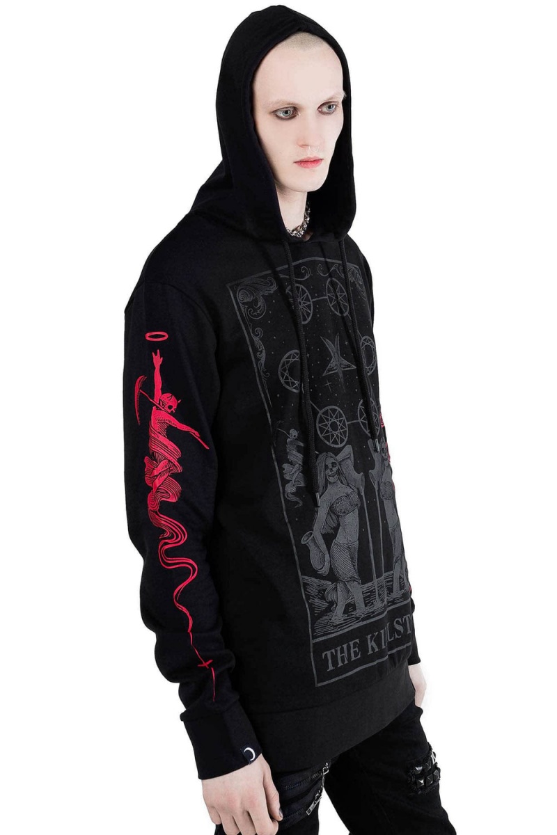 Killstar KILLSTAR Oversized Hoodie Negros | 63180-ICON
