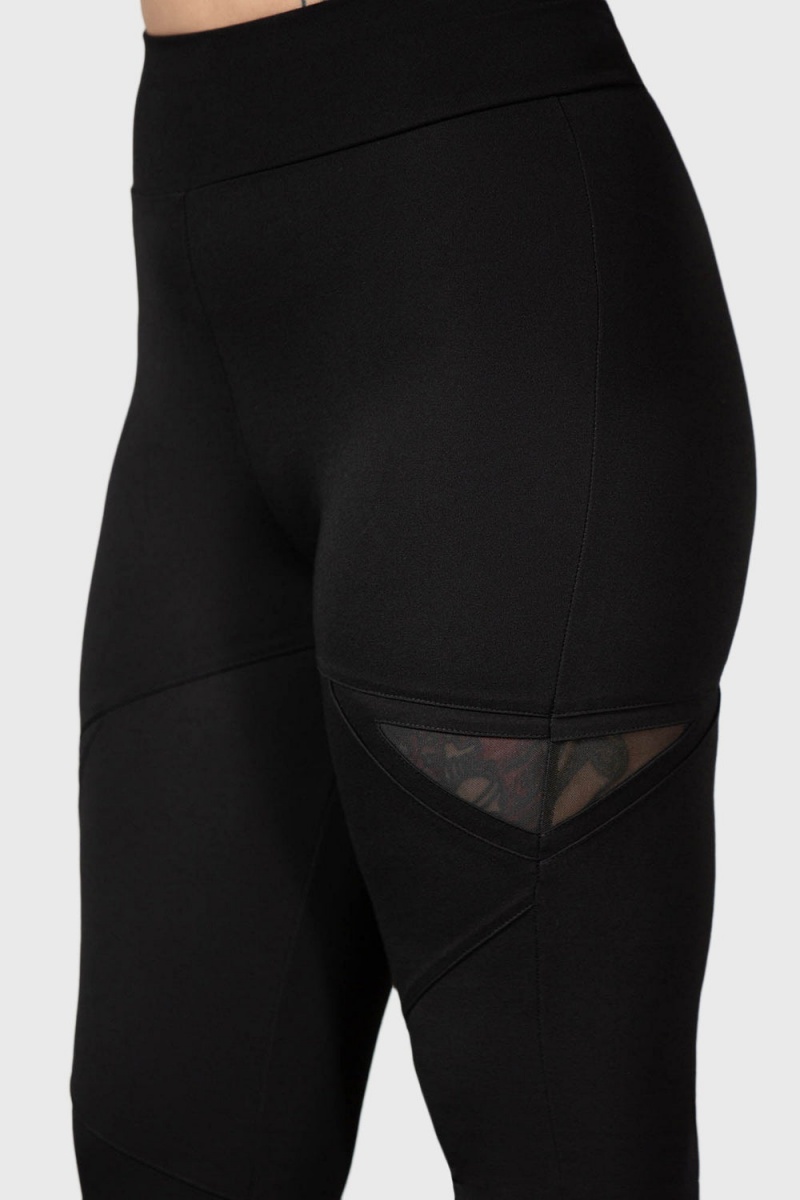Killstar Karina Leggings Negros | 32915-NOJI