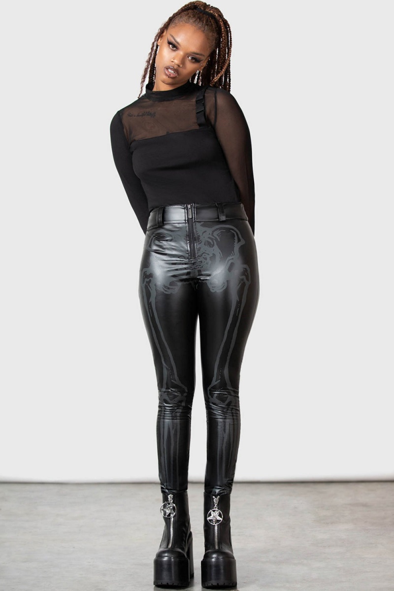 Killstar Keister Leggings Negros | 72518-JZYU
