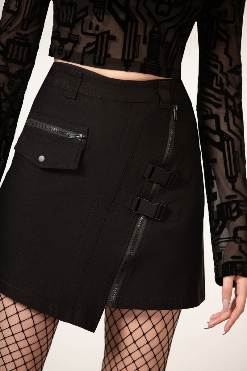 Killstar Keyla Mini Skirt Negros | 79253-CJZB