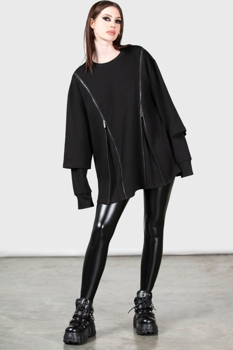 Killstar Kyanite Top Negros | 70935-EJDN