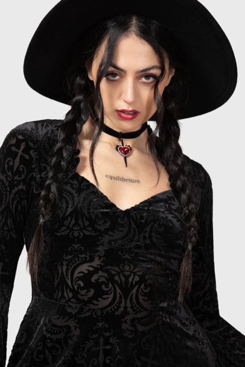 Killstar Lady Of Sorrows Vestido Negros | 81403-MOVW
