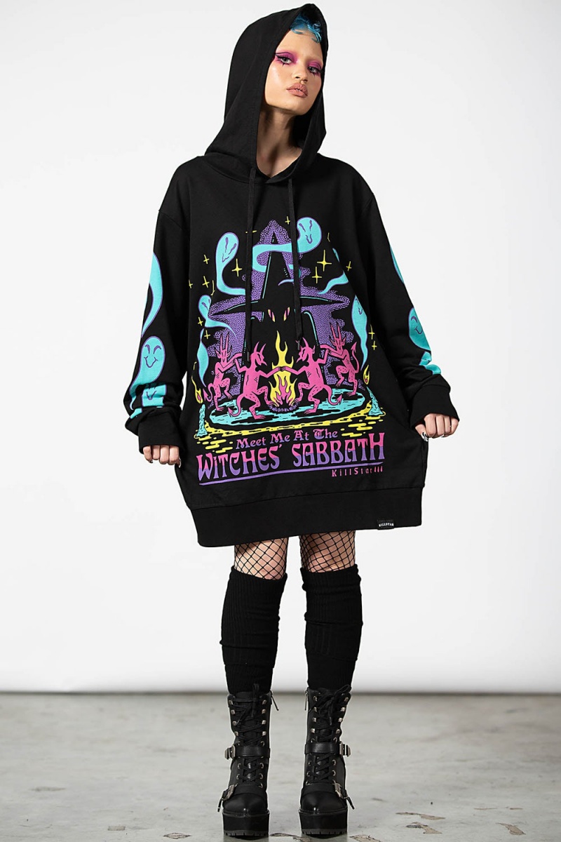 Killstar Let's Dance Pull-Over Hoodie Negros | 81769-SWAG