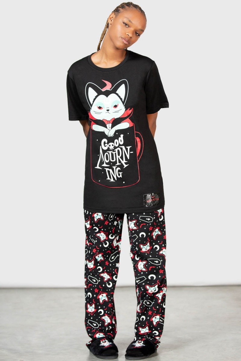 Killstar Lil Vampurr Lounge Pants Negros | 64915-CAZB