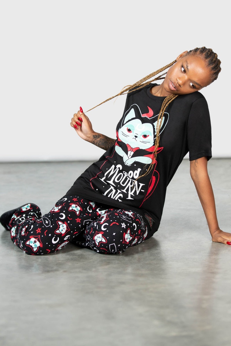 Killstar Lil Vampurr Lounge Pants Negros | 64915-CAZB