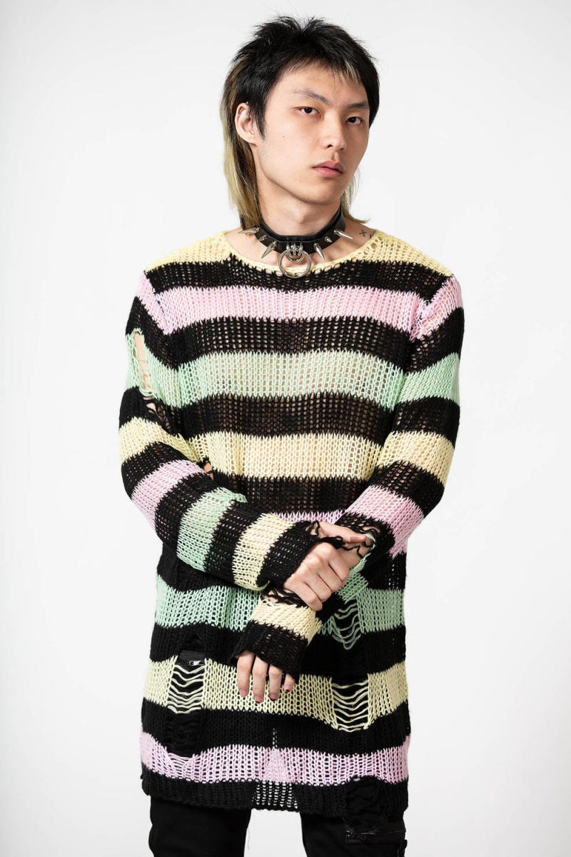 Killstar Liqorice Knit Sueter Multi | 58306-FYJZ