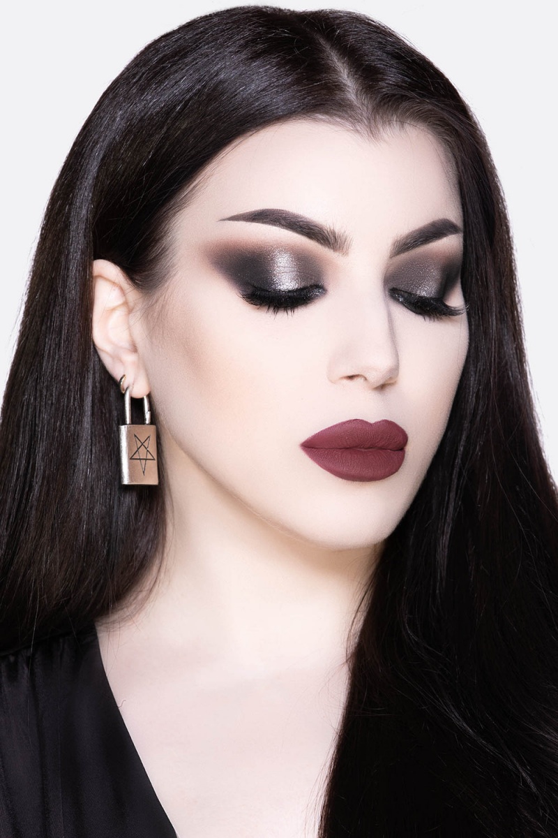 Killstar Locked Away Earrings Plateados | 64397-HDEX