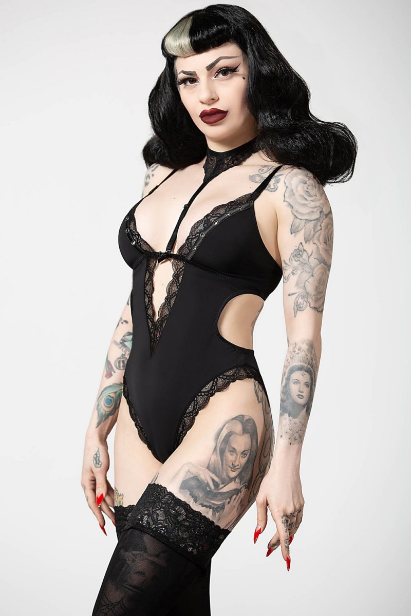 Killstar Lorelei Bodysuit Negros | 06981-SCZY