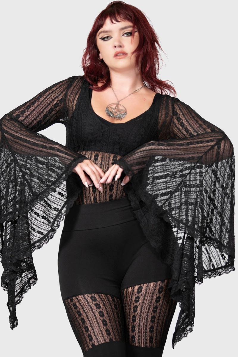 Killstar Lorelena Bodysuit [B] Negros | 10596-QLNB