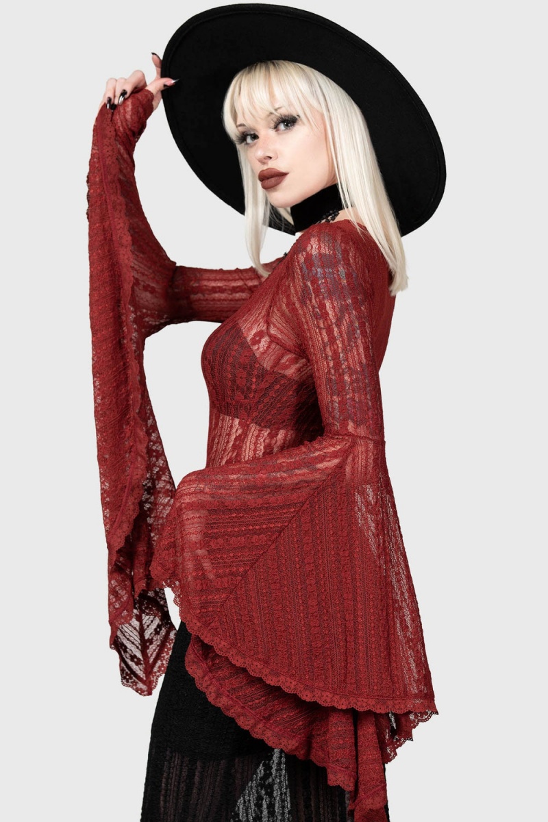 Killstar Lorelena Bodysuit [RED] Rojos | 31620-QCYX