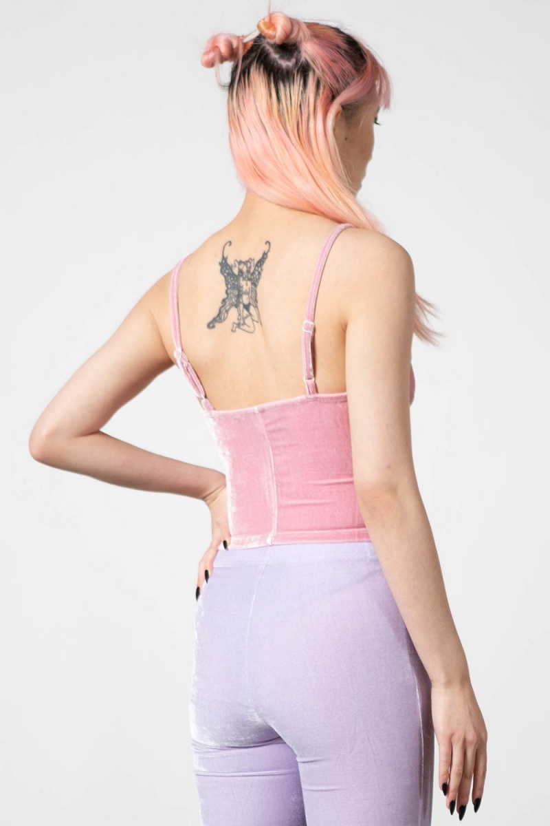 Killstar Lost In Sin Zip Top [PASTEL PINK] Rosas | 39268-SUTX