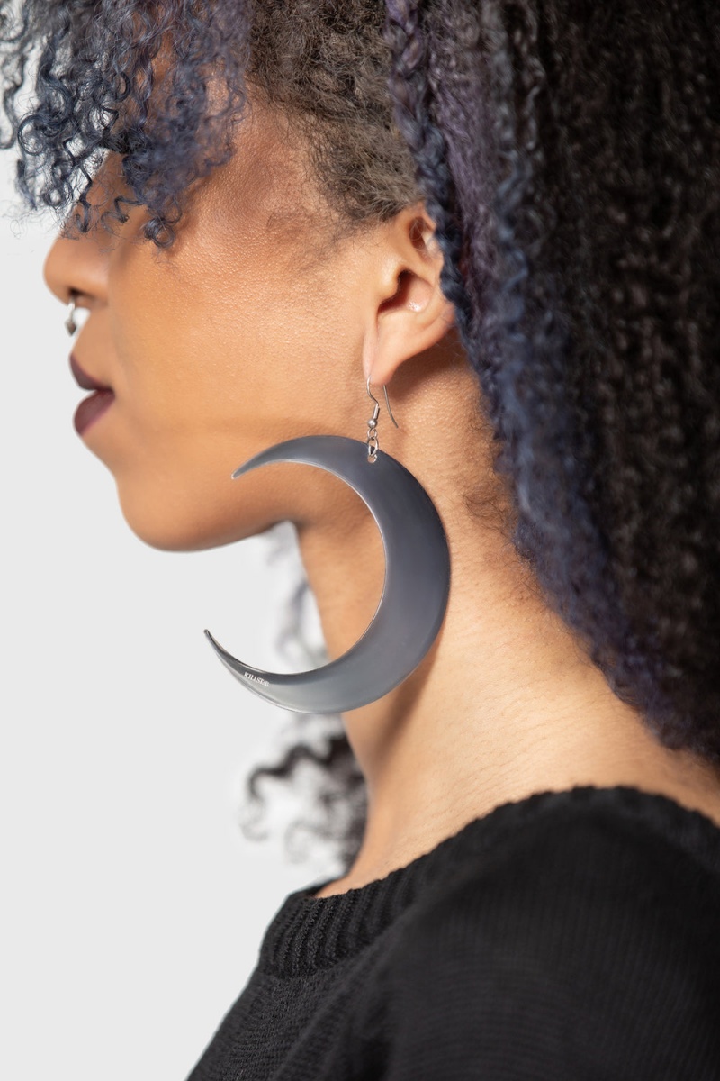 Killstar Luna Earrings [S] Plateados | 49572-BPUY