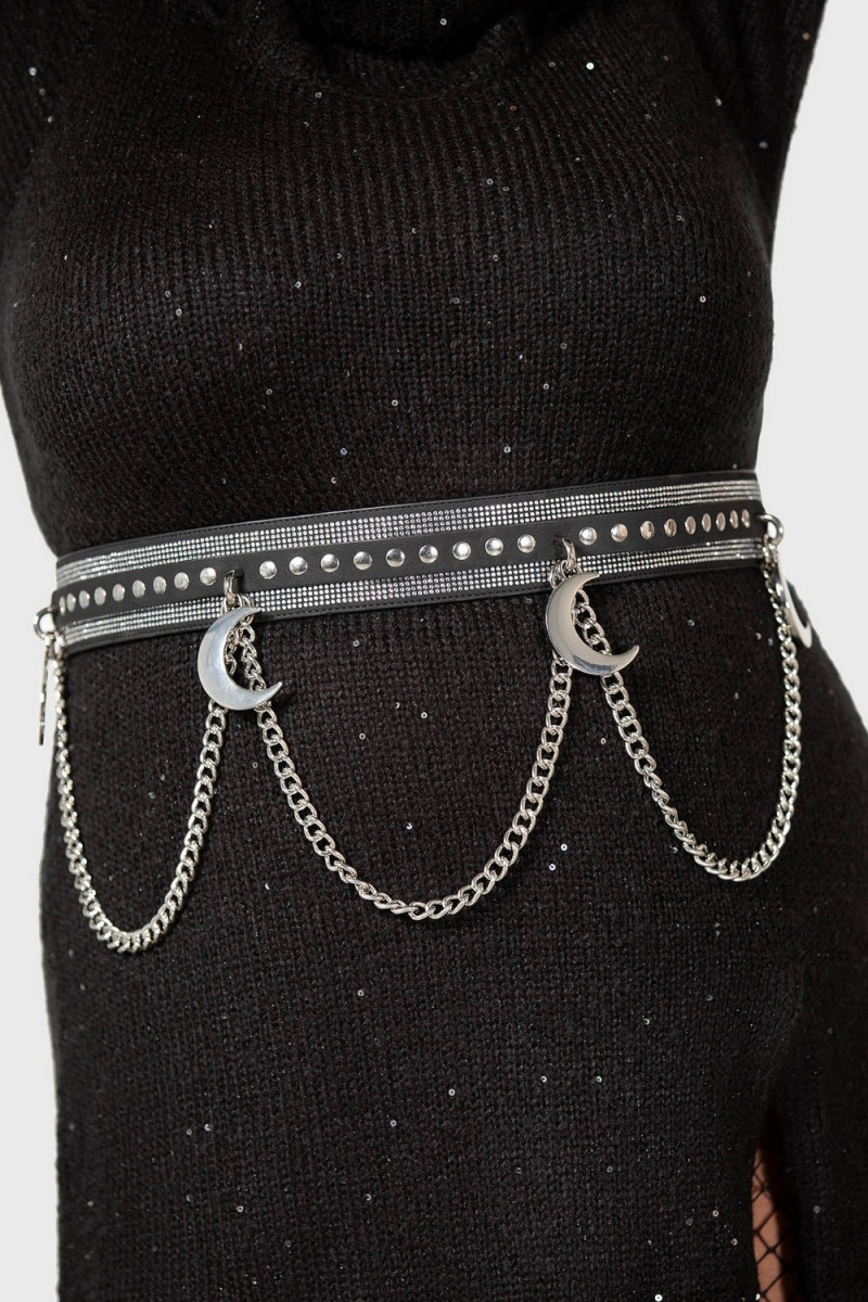 Killstar Luna\'s Levitation Belt [PLUS] Negros | 65972-QHFY