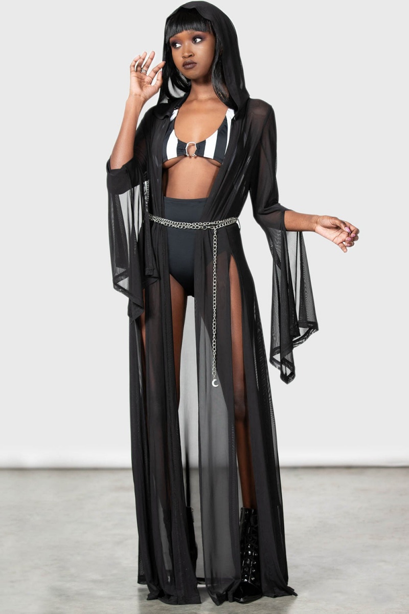 Killstar Mabel\'s Mayhem Mesh Cover Up Negros | 06597-UWER