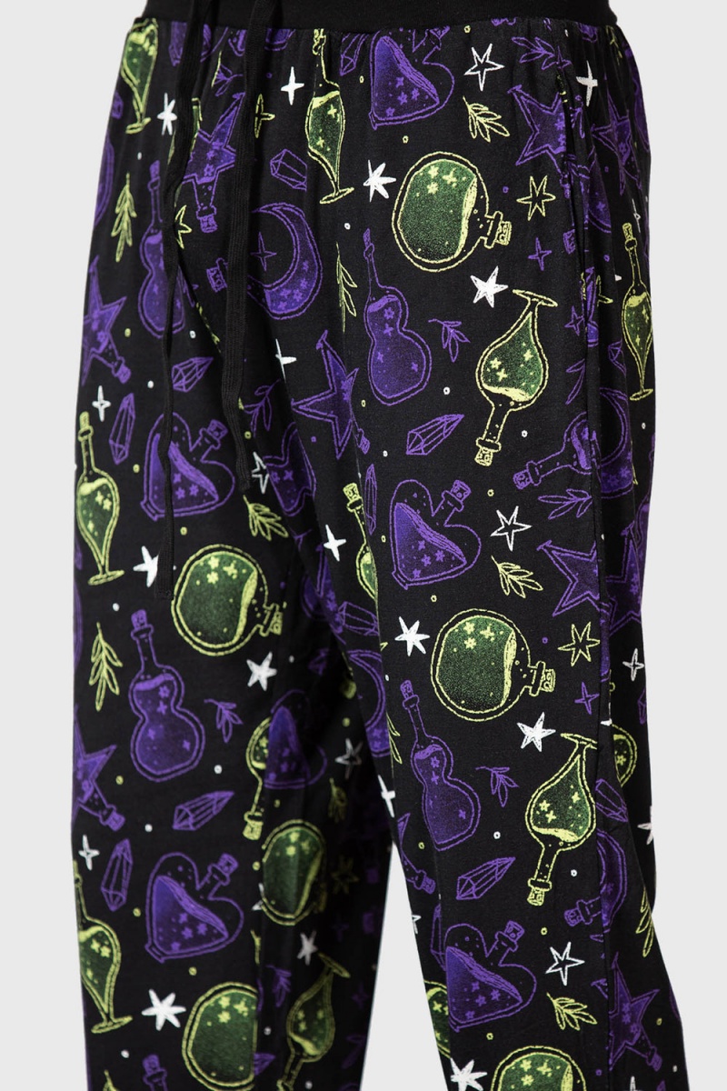Killstar Magic Elixir Sweatpants Negros | 68214-YZJA