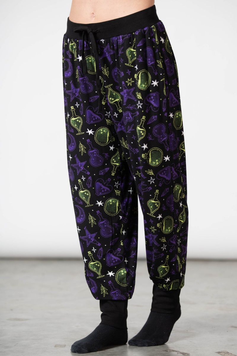 Killstar Magic Elixir Sweatpants Negros | 68214-YZJA