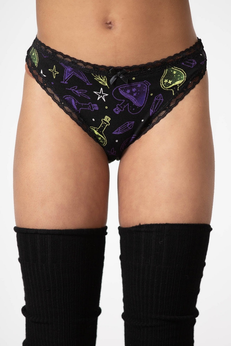 Killstar Magic Night Panties Negros | 36154-PGLZ