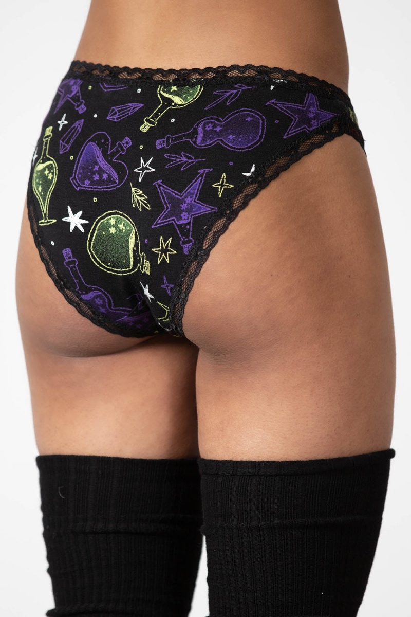 Killstar Magic Night Panties Negros | 36154-PGLZ