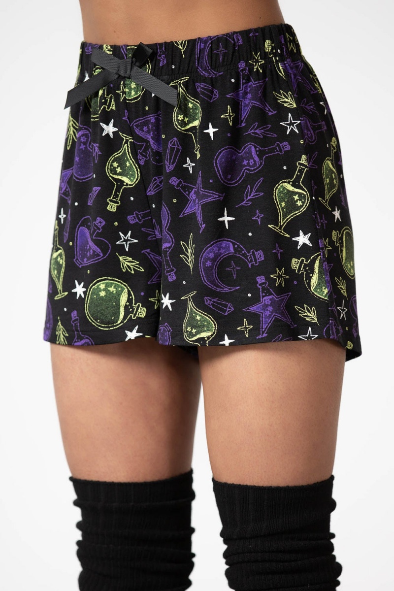 Killstar Magic Potion Shorts Negros | 36819-LVTI