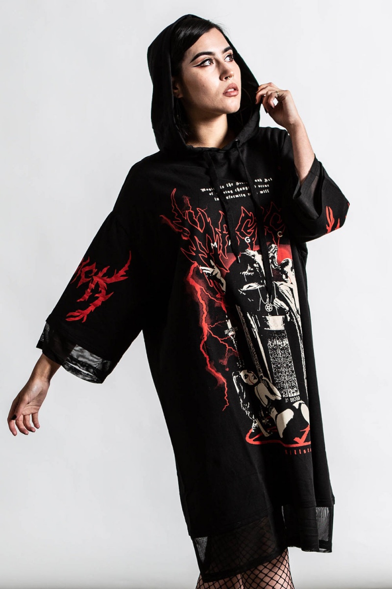 Killstar Magick Hood Top Negros | 61453-XJYS