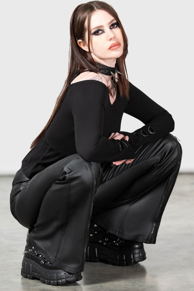 Killstar Maleficent's Mirage Trousers Negros | 05249-IYXZ