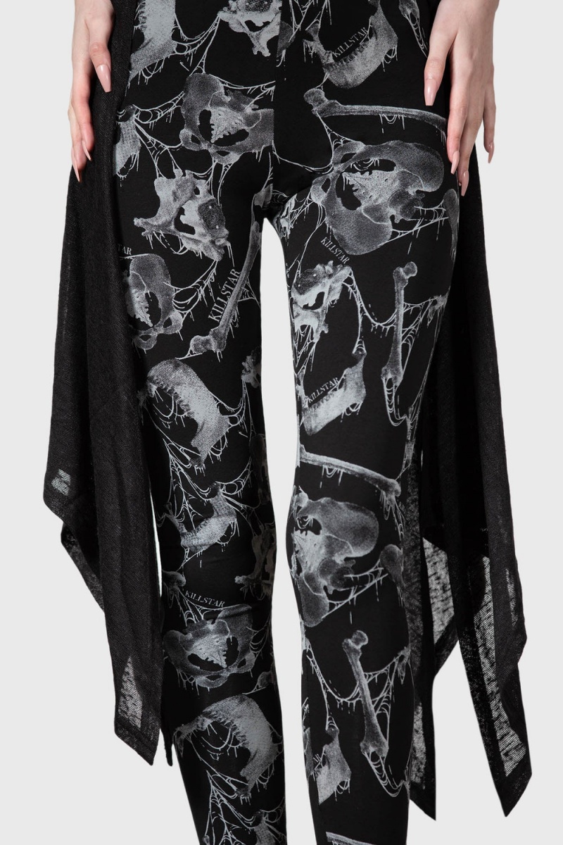 Killstar Mandeble Leggings Negros | 28154-FQJT