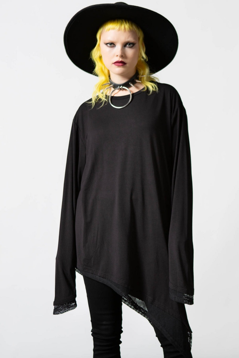 Killstar Manticore Long Sleeve Top Negros | 78249-CPOM