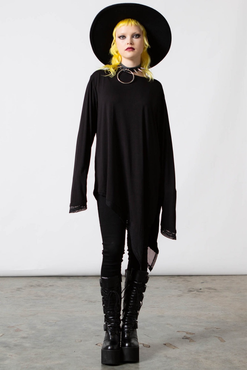 Killstar Manticore Long Sleeve Top Negros | 34861-DJOS