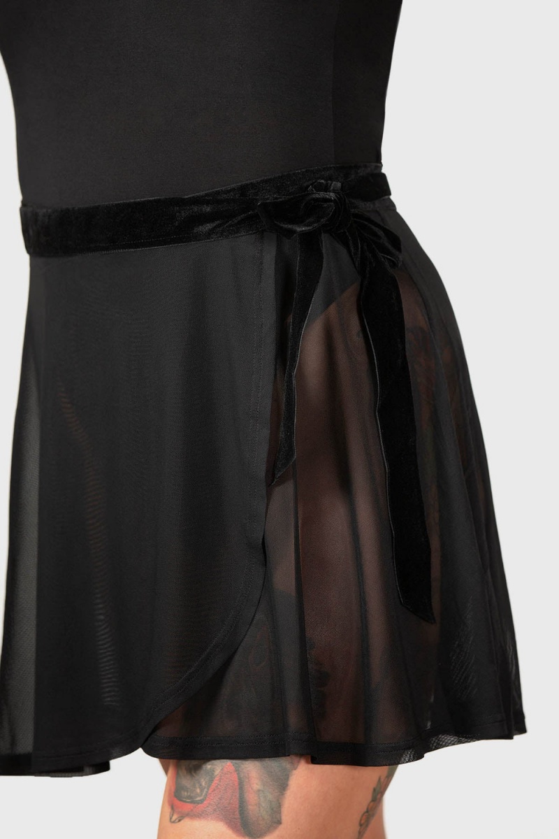 Killstar Margot Skirt Negros | 61907-NBKR