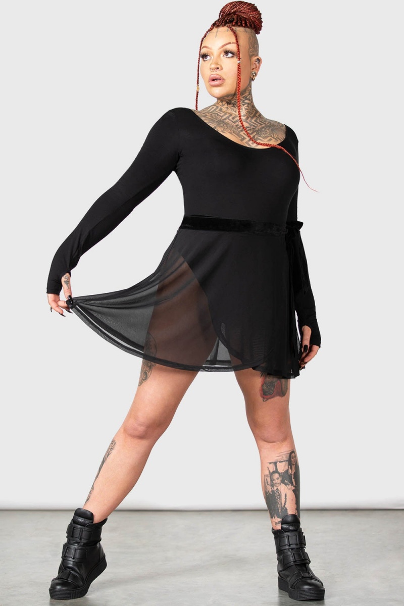 Killstar Margot Skirt Negros | 61907-NBKR