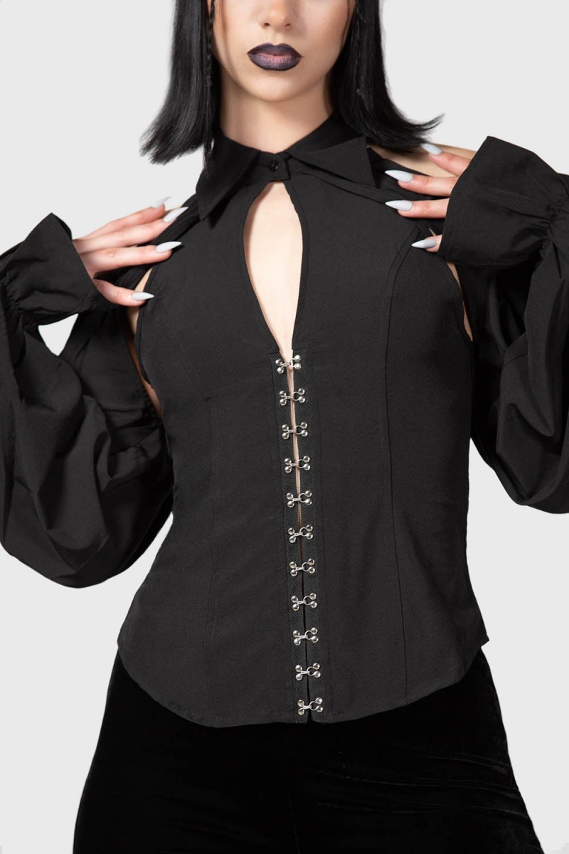 Killstar Maxim Priestess Blouse Negros | 84920-RWVJ