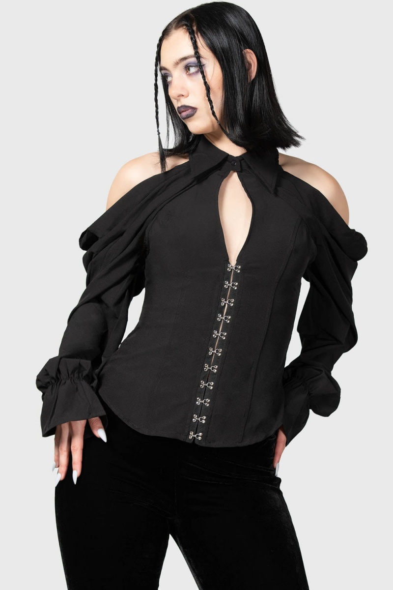 Killstar Maxim Priestess Blouse Negros | 84920-RWVJ